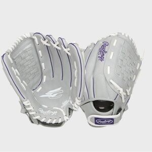 Rawlings Youth Sure Catch Gray and Purple Glove